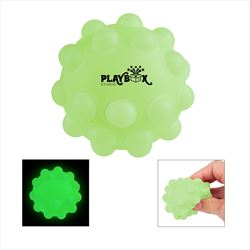 TH80051 Glow-In-The-Dark Push Pop Ball with Custom Imprint